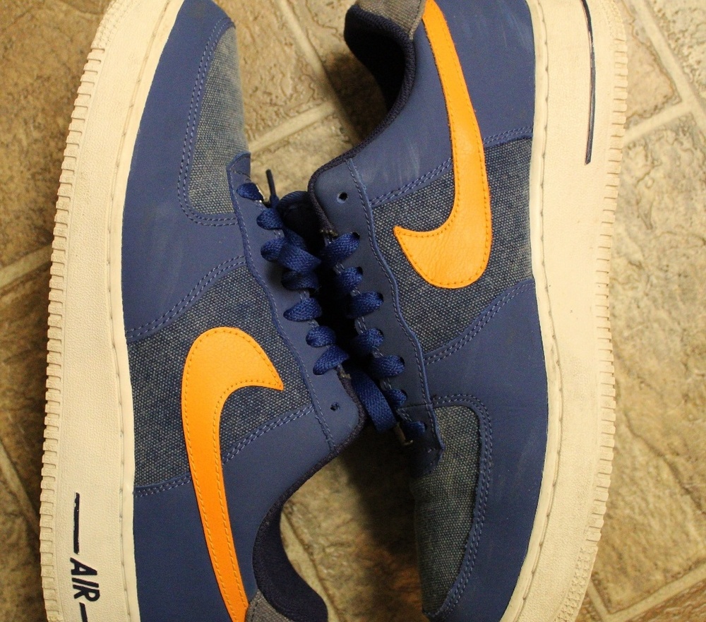 Nike Air Force 1 Mens Size 9.5 Blue/Orange